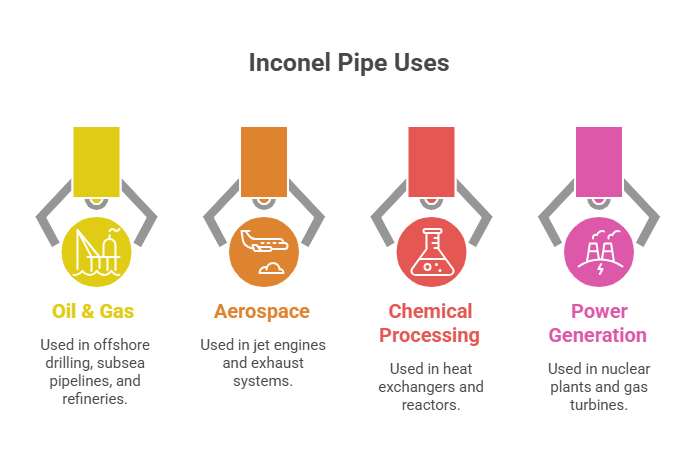 Inconel pipe used in oil and gas industry for high temperature and corrosion resistance