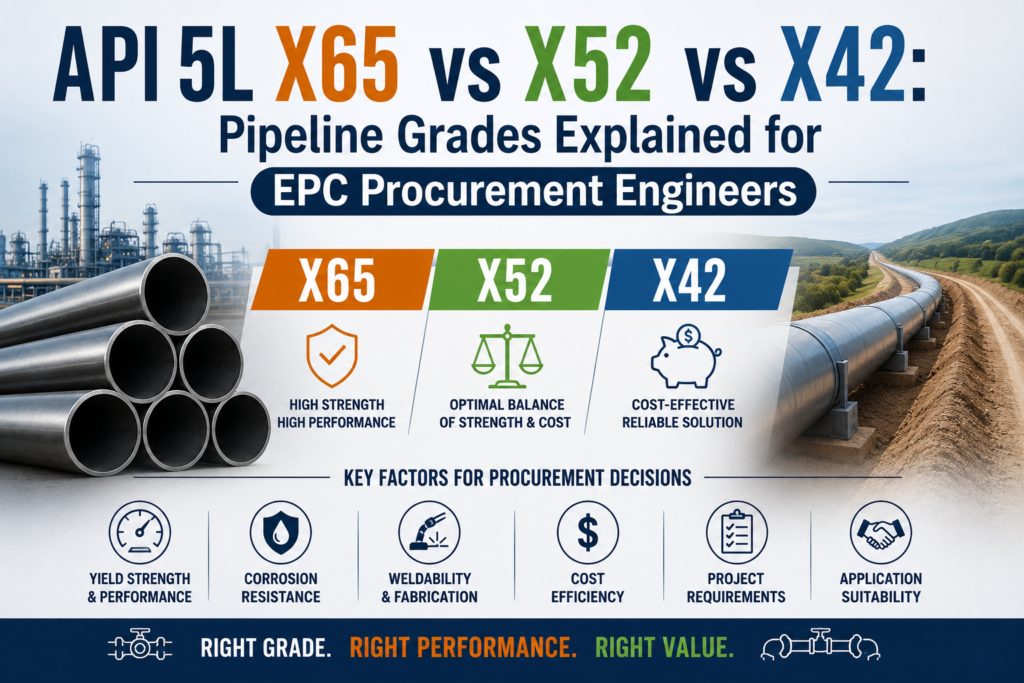 API 5L X65 vs X52 vs X42 : Pipeline Grades Explained for EPC Procurement Engineers