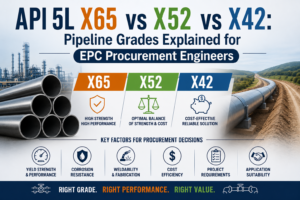 API 5L X65 vs X52 vs X42 : Pipeline Grades Explained for EPC Procurement Engineers