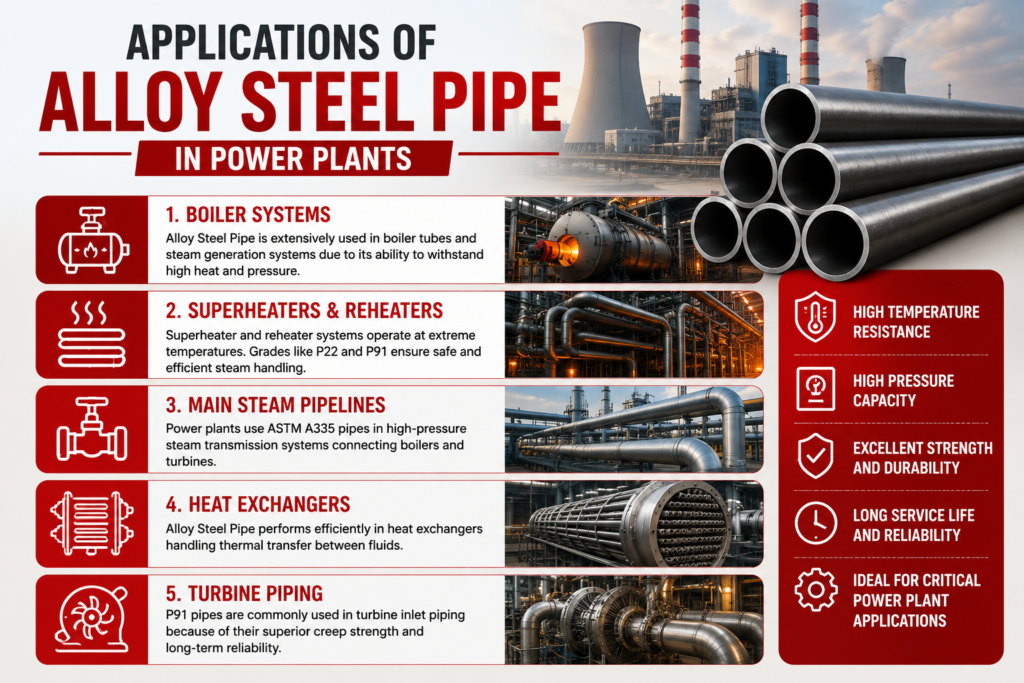 Application of alloy steel pipe in power plants