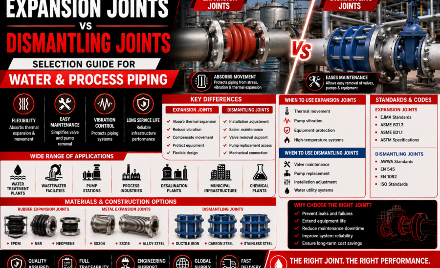 Expansion Joints vs Dismantling Joints: Selection Guide for Water and Process Piping