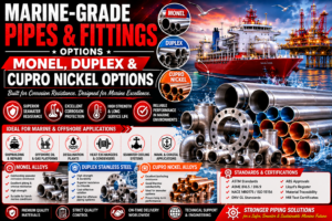 Marine-Grade Pipes and Fittings: Monel, Duplex & Cupro Nickel Options