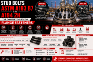 Stud Bolts ASTM A193 B7 and A194 2H: The Complete Guide to Flange Fasteners