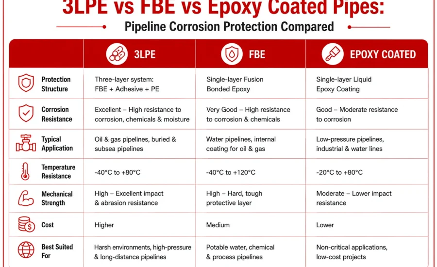 3LPE vs FBE vs Epoxy Coated Pipes: Pipeline Corrosion Protection Compared