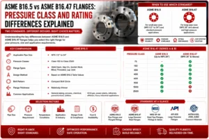 ASME B16.5 vs ASME B16.47 Flanges: Pressure Class and Rating Differences Explained