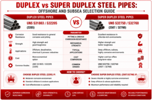Duplex vs Super Duplex Steel Pipes: Offshore and Subsea Selection Guide
