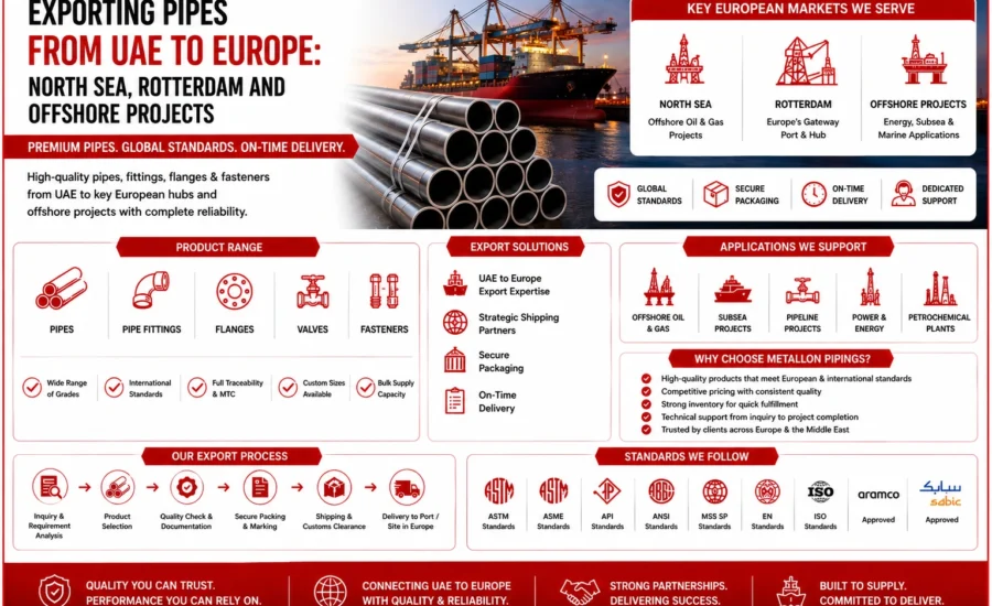 Exporting Pipes from UAE to Europe: North Sea, Rotterdam and Offshore Projects