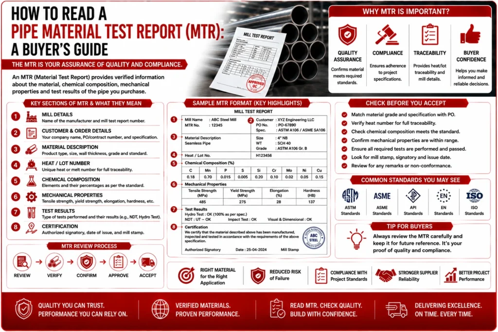 How to Read a Pipe Material Test Report (MTR): A Buyer's Guide