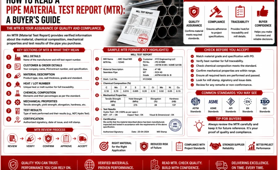 How to Read a Pipe Material Test Report (MTR): A Buyer's Guide