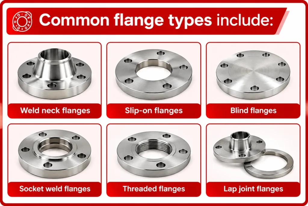 Common flange type include